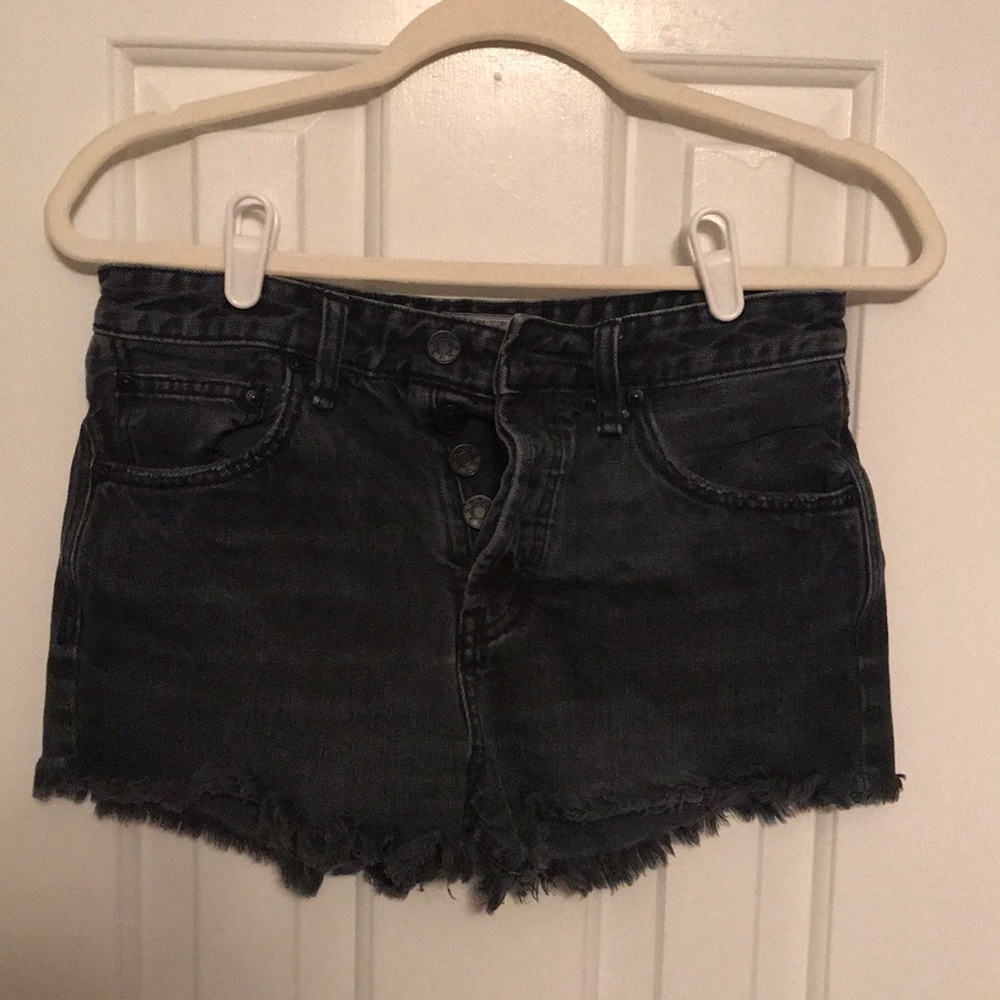 dark gray/black free people shorts